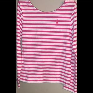 Pink and white striped Ralph Lauren blouse